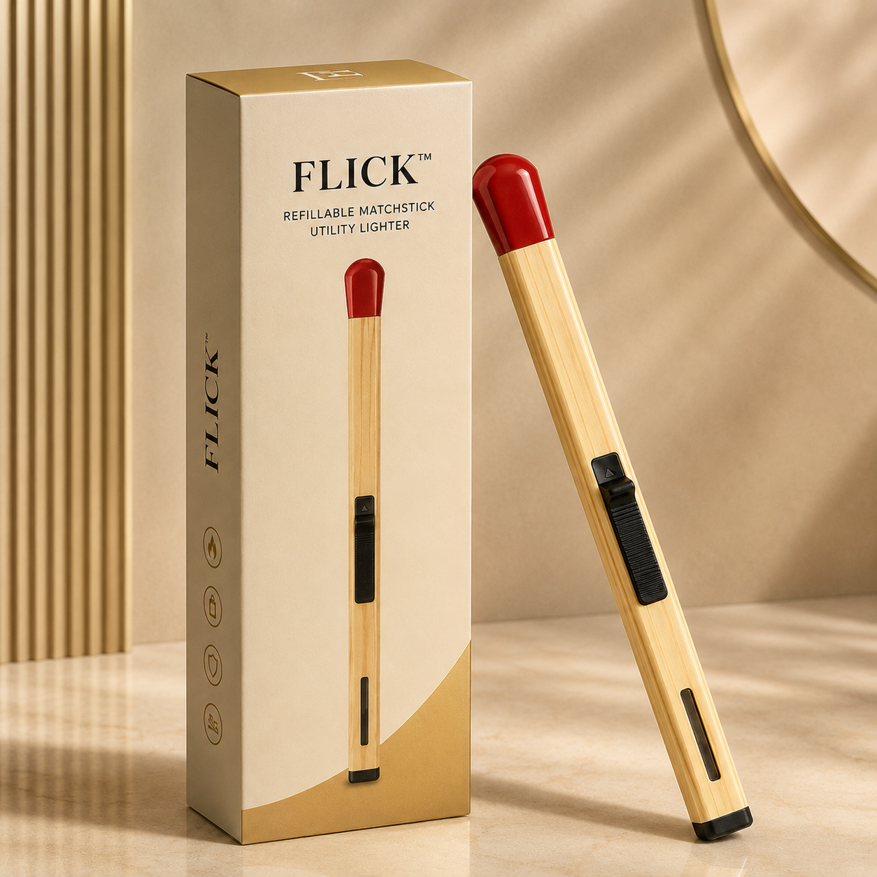 FLICK™ | Refillable Matchstick Utility Lighter