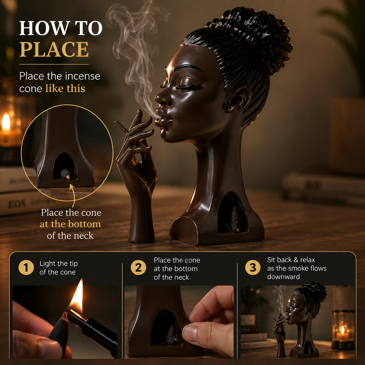 MS. HAZE™ | Sculptural Smoke Incense Burner