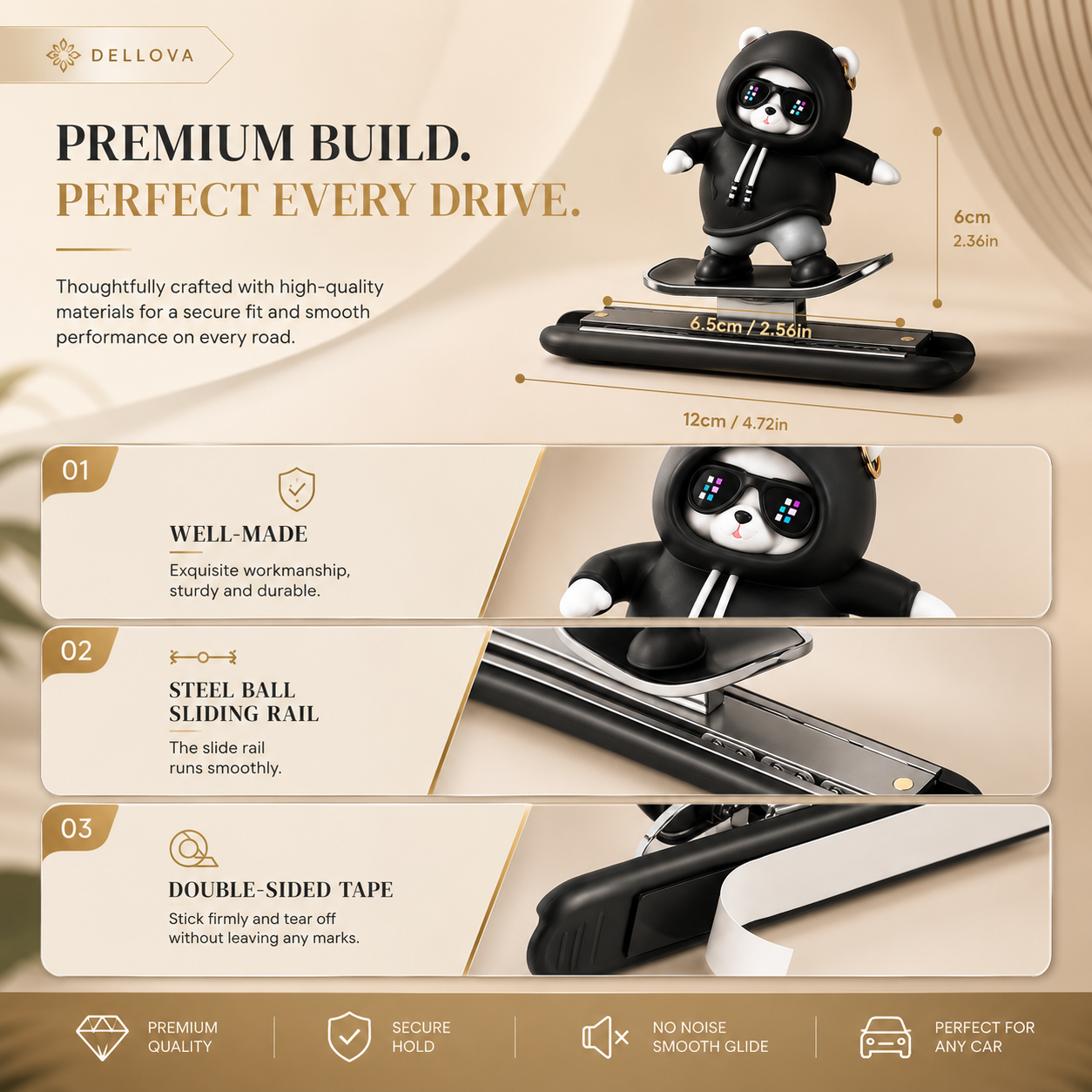 SWIVO™ | Motion Panda Dashboard Ornament