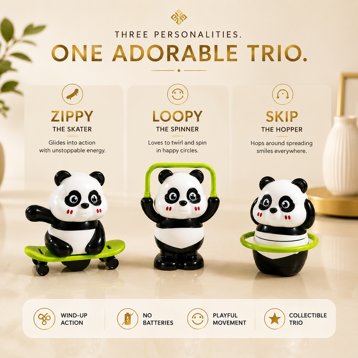 GOOFS™ | The Wobbly Panda Trio
